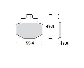 Kit pastiglie freno TRW, metallo sinterizzato, con ABE, MCB727SRM