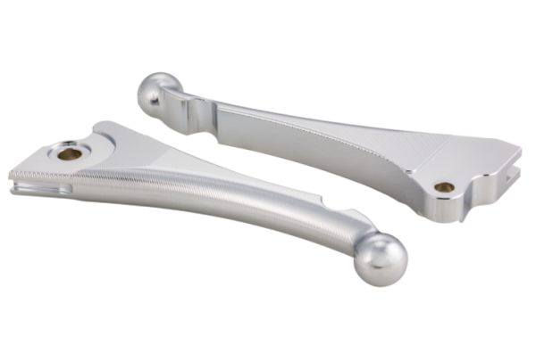 Set leve freno sportive "Shorty 3D" sinistra/destra per Vespa LX/​LXV/​S/​Primavera/​Sprint, argento