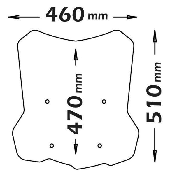 Parabrezza alto su staffe originali per BMW F 850 GS (18-23), leggermente oscurato