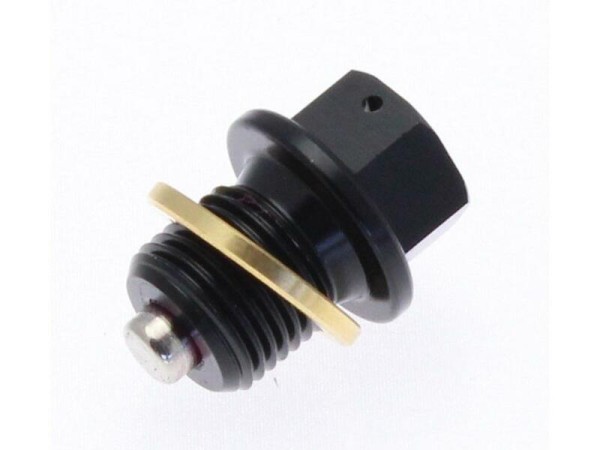 Tappo di scarico magnetico in Tecnium - alluminio nero M14x1.25x13.5