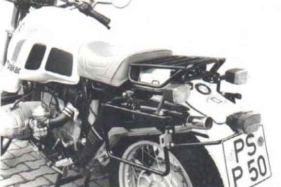 Portavaligie laterale fisso nero per BMW R 80 GS Paris-Dakar (84-87) Hepco & Becker
