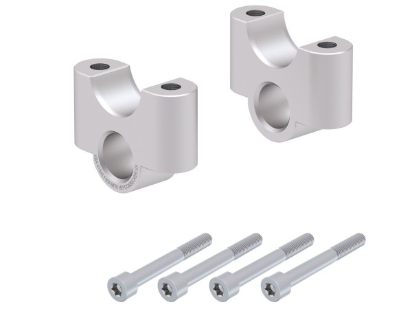Riser manubrio H=35 mm argento per BMW R 1250 RT (21-) Hepco & Becker