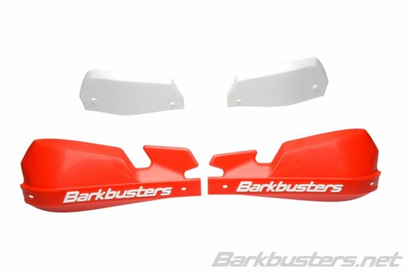 Barkbusters VPS MX Set di paramani in plastica Solo deflettore rosso/bianco