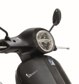 Anello faro cornice faro Vespa GTS 2019 - Nero lucido