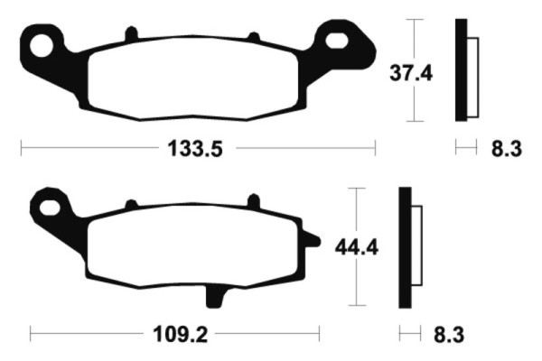 Pastiglie per freni Tecnium MTR205 in metallo sinterizzato