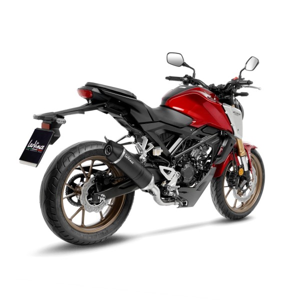 LeoVince sistema completo LV One Evo per Honda CB 125 R Neo Sports Cafe, carbonio, omologazione E
