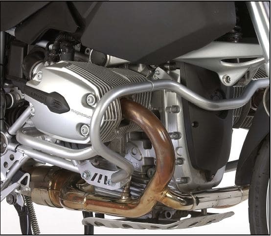 Protezione motore argento per BMW R 1200 GS (04-12) Hepco & Becker