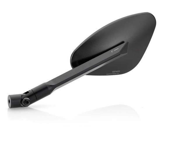 Specchio RIZOMA Genesi sinistro per Vespa, anodizzato nero