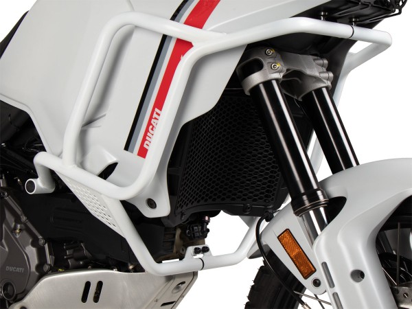 Barra di protezione serbatoio bianca per Ducati Desert X Rally (24-) Hepco & Becker