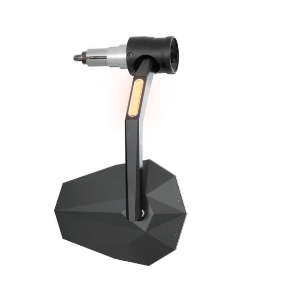 HIGHSIDER pro Specchio da manubrio Stealth-RIM X7 nero con indicatore LED (1 pezzo)