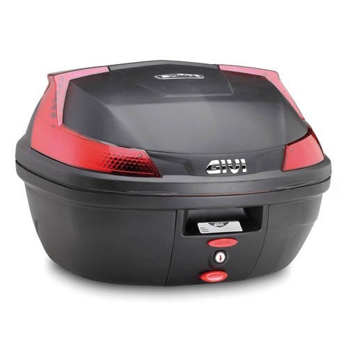 B37 BLADE MONOLOCK Bauletto nero con piastra e catarifrangenti rossi Givi