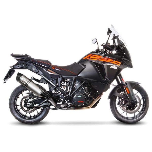 Sistema di scarico LeoVince LV One Evo per KTM 1290 Adventure /Duke, argento titanio, slip on, certificato E