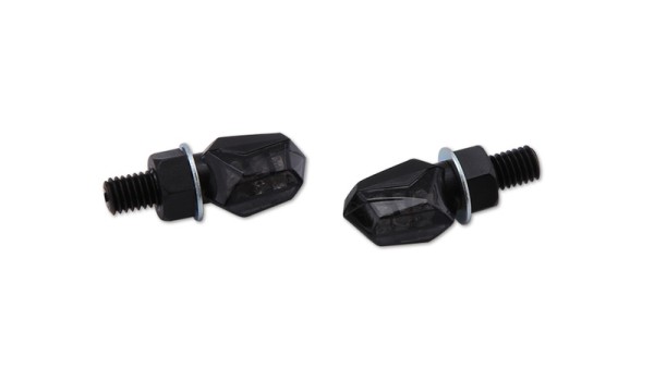 HIGHSIDER Smart Tiny LED alloggiamento indicatore nero / lente grigio fumo (coppia), posteriore