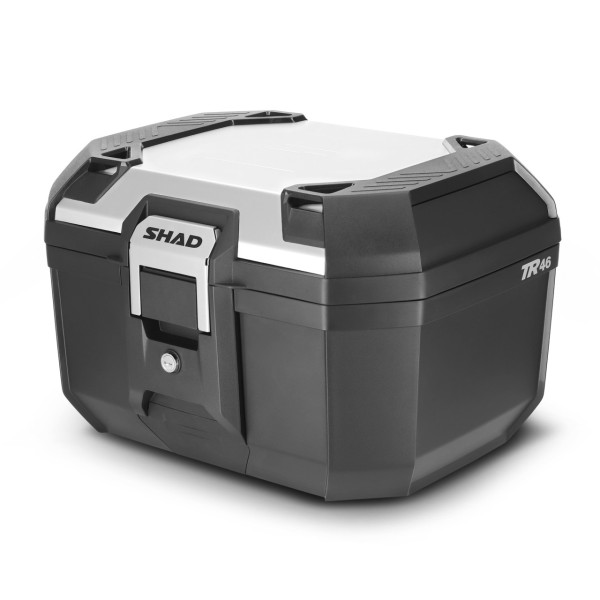 Bauletto Shad TR46, nero con copertura in alluminio, 46 l