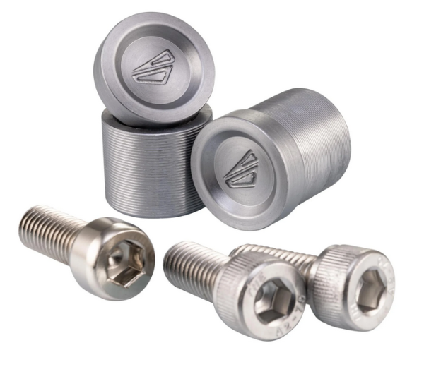 Copriforo per specchietto destro e sinistro FABRICA per Vespa, grigio anodizzato