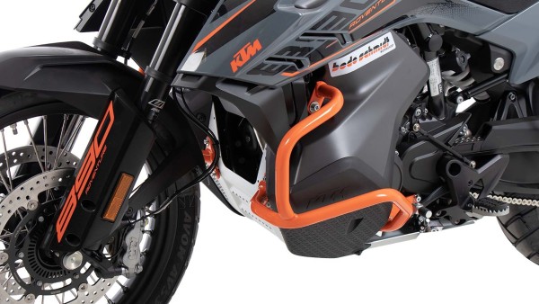 Protezione motore arancione per KTM 890 Adventure (21-) Hepco & Becker