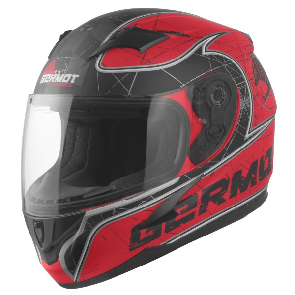 Casco Germot Junior GM 420, rosso/nero opaco