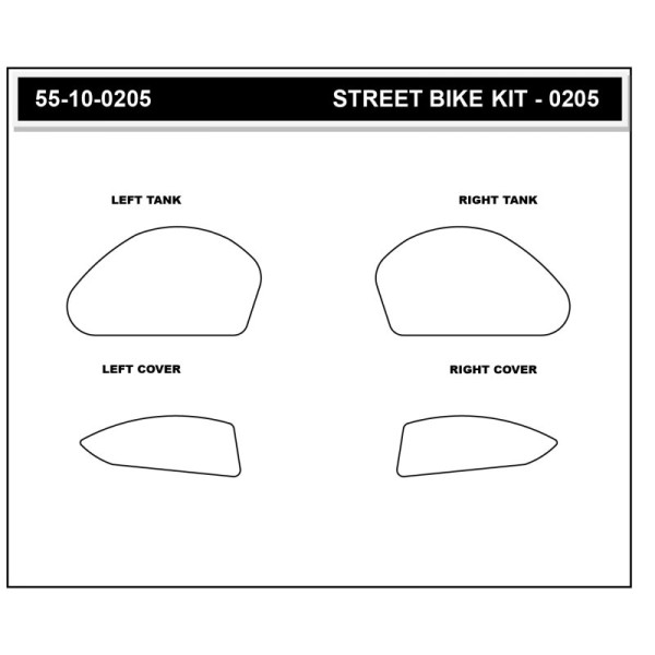 Stompgrip Tank Pad klar, Icon, Streetbike Tank Kit für Yamaha, MT03, 2020-2025