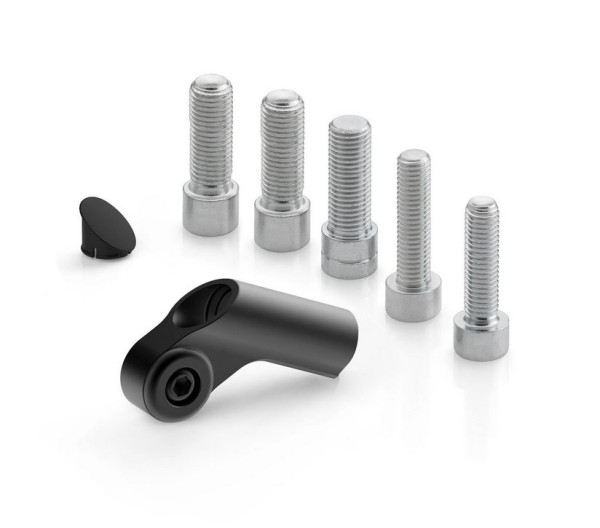 Adattatore specchio RIZOMA "Side Mount" L 58,5 mm per Vespa, anodizzato nero