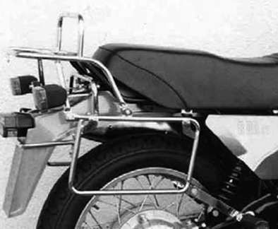 Portapacchi tubolare e portavaligie laterale nero per BMW R 80 ST (82-84)