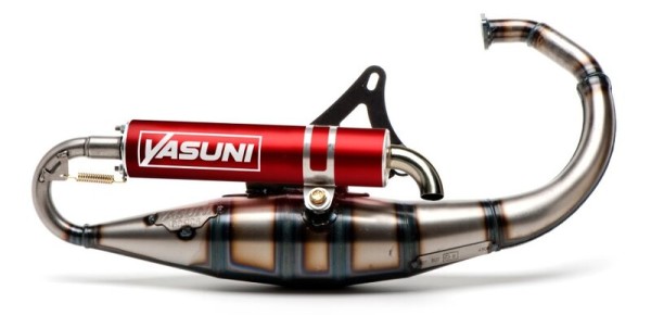 Sistema di scarico completo Yasuni Scooter R - Acciaio/Alluminio Rosso