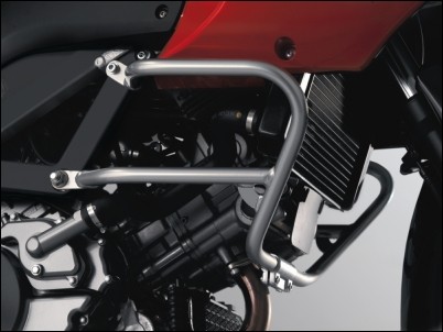 Barra protezione motore argento per Suzuki V-Strom 650 BJ. 2009-2011/ V-strom 650 BJ. 2004-2008