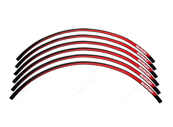 Decorazione bordo cerchio rosso/nero per Suzuki GSX-8R / GSX-8T (25-) / GSX-S 1000 GX (24-) Originale