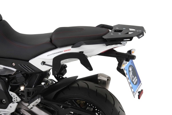 Portapacchi laterale C-Bow nero per Aprilia Caponord 1200 (Bj.13-16) Hepco & Becker
