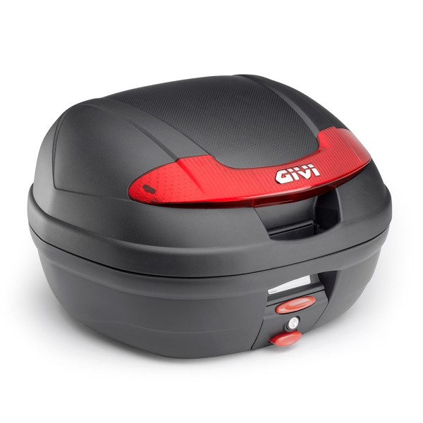 E340 Vision MONOLOCK bauletto con catarifrangenti rossi e piastra Givi