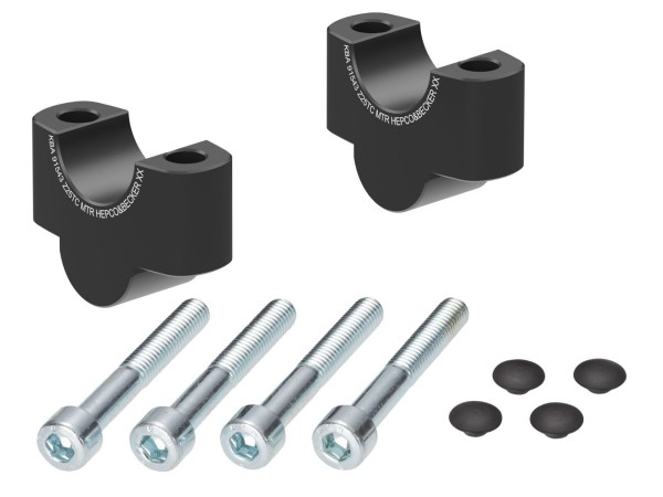 Riser manubrio H=25 mm nero per Honda CMX 500 Rebel (17-) Hepco & Becker