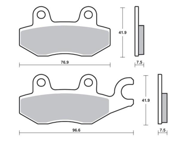 Pastiglie freno Tecnium Proffesional Racing in metallo sinterizzato - MSR455