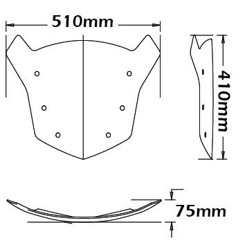 Cupolino sportivo per BMW K 1200 GT /K 1300 GT, trasparente