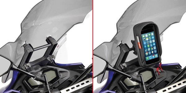 Staffa per montaggio su parabrezza per Navi per Yamaha MT-07 Tracer (Bj.16-18) Givi