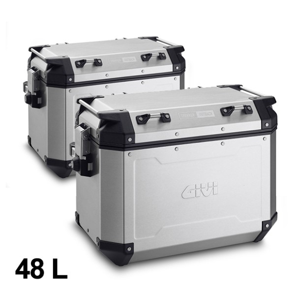 Set di valigie laterali Givi in alluminio Trekker Outback 48L Monokey