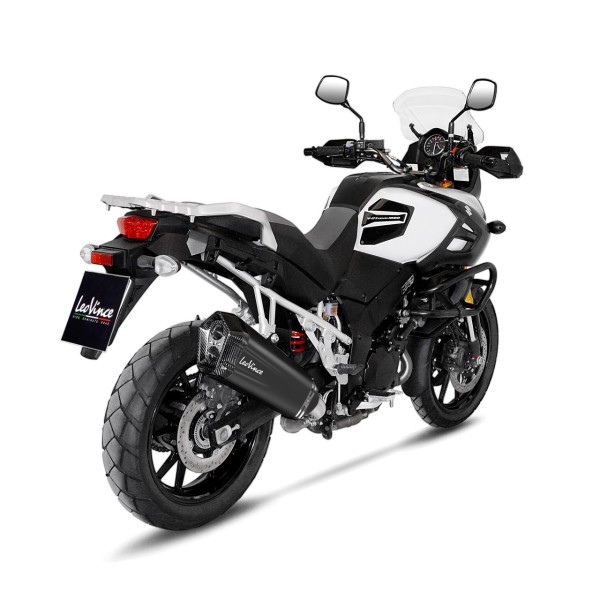 Sistema di scarico LeoVince LV-12 per Suzuki V-Strom 1000 ABS /XT, nero, slip on, Euro4, certificato E