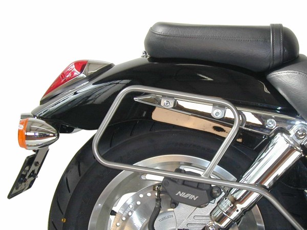 Portaborse in pelle tubolare cromato per Honda VTX 1800 (01-06) Hepco & Becker