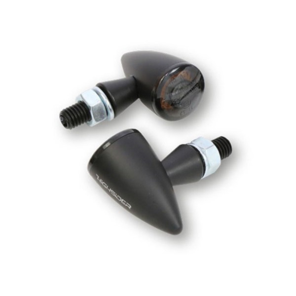 HIGHSIDER pro Apollo Bullet LED indicatore di direzione/luce di posizione nero/tonico 2in1, omologato E (coppia)