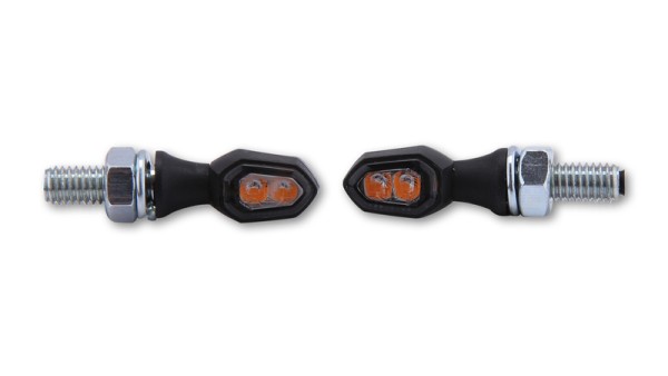 HIGHSIDER Smart Crumb Indicatore LED alloggiamento nero / lente grigio fumo (coppia), anteriore e posteriore