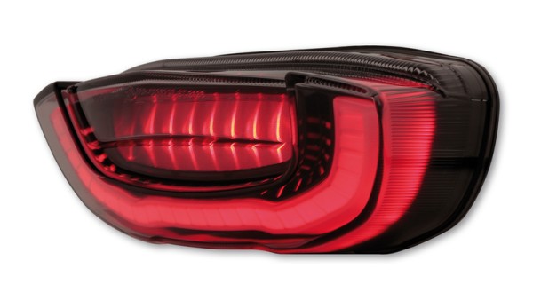HIGHSIDER fanale posteriore intelligente a LED nero stile Honda, omologato (1 pezzo)