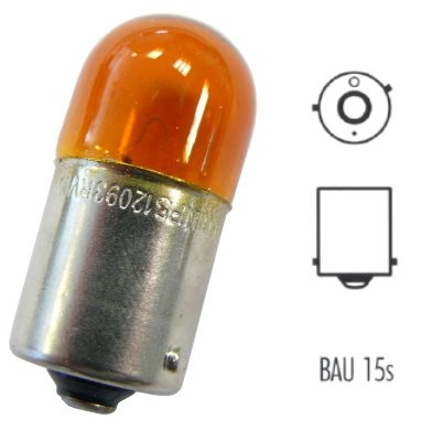 Lampadina Philips Incandescente 12V 10W BAU15s Arancio