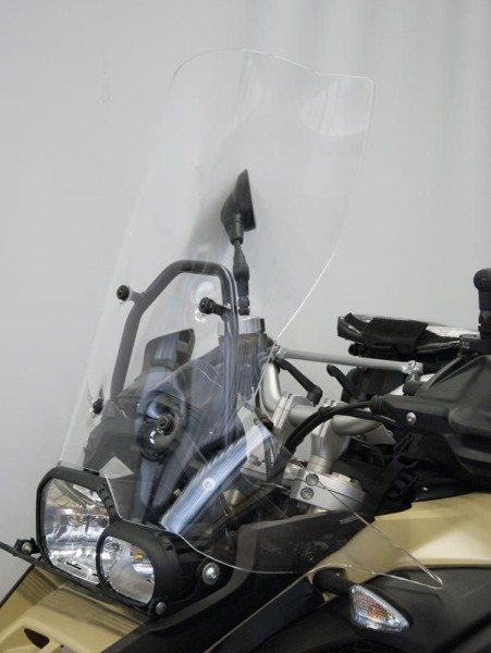 Parabrezza alta su staffe originali per BMW F 800 GS Adventure (13-18), fumè chiaro