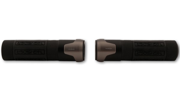 HIGHSIDER pro Akron Grip Rubber Titanium 7/8 pollici (22,2 mm), 132 mm