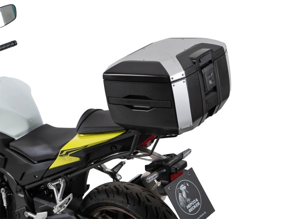 Set Smartrack con bauletto Xcore 40 argento/nero per Honda CB 500 Hornet (24-) Hepco & Becker