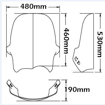 Parabrezza di tipo Adventure per BMW R 1150 GS (00-03), fumè chiaro