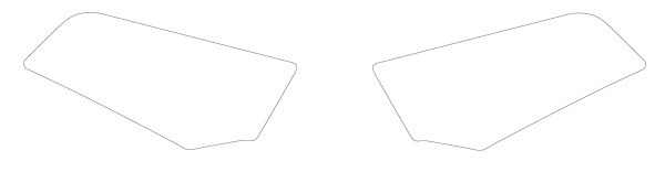 Kit di adesivi di protezione del serbatoio KTM per Duke 125 / 390 (Bj.17-)