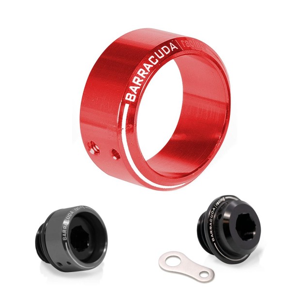 Inserto anodizzato rosso per tappo di riempimento dell'olio Ø 28 mm adatto a BC-HN102, BC-YN102 e BC-SN102