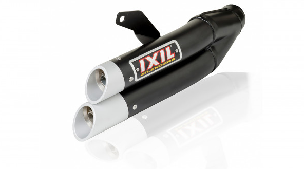 Terminale IXIL HYPERLOW BLACK XL inox per Kawasaki ZX 300 R Ninja (Bj.13-)