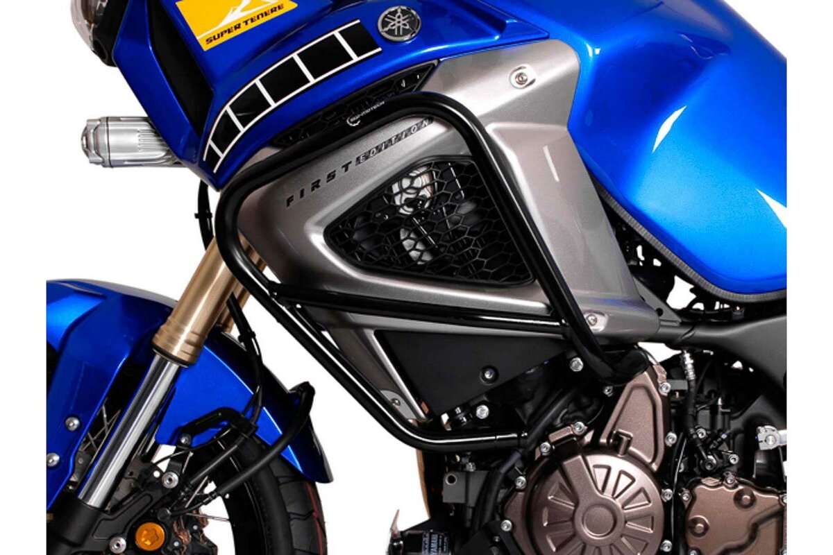 SW-MOTECH Staffe Paramotore Laterali Per Yamaha XT 660 Z Tenere (dal 2007). Protezione In Tubo D'acciaio Da 22mm, Verniciato Nero.