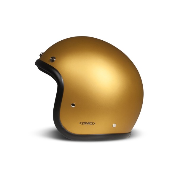 Casco jet MD Retro, oro lucido, ocra, fibra di vetro, ECE 22.06