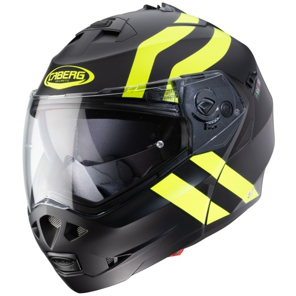 Casco Caberg Duke II Superlegend, nero opaco/giallo fluo